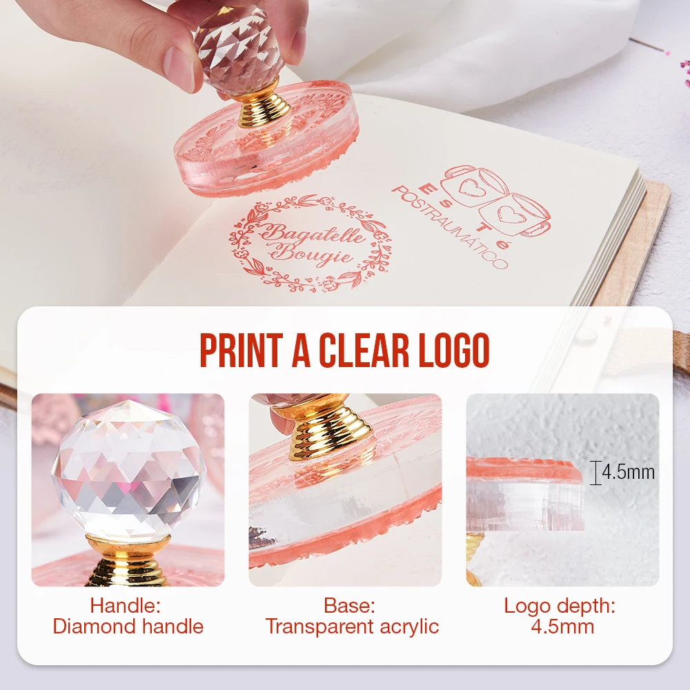 Wedding Stamp Acrylic Rubber Personalized Wedding Student Graduation Business Package Transparent Acrylic Seal wedding stamp