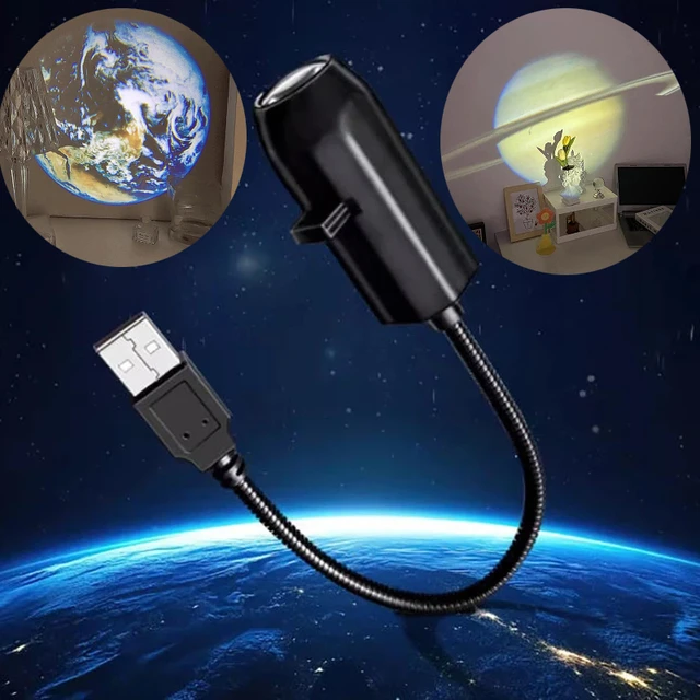 Usb Ceiling Moon Earth Projection Atmosphere Light Starry Sky Lamp Led Night Light Romantic Bedroom Decoration Galaxy Projector 1