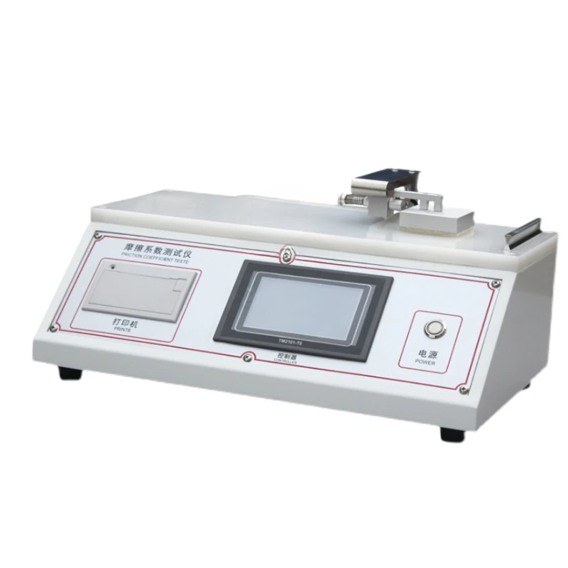

Friction coefficient tester for plastic film sheets