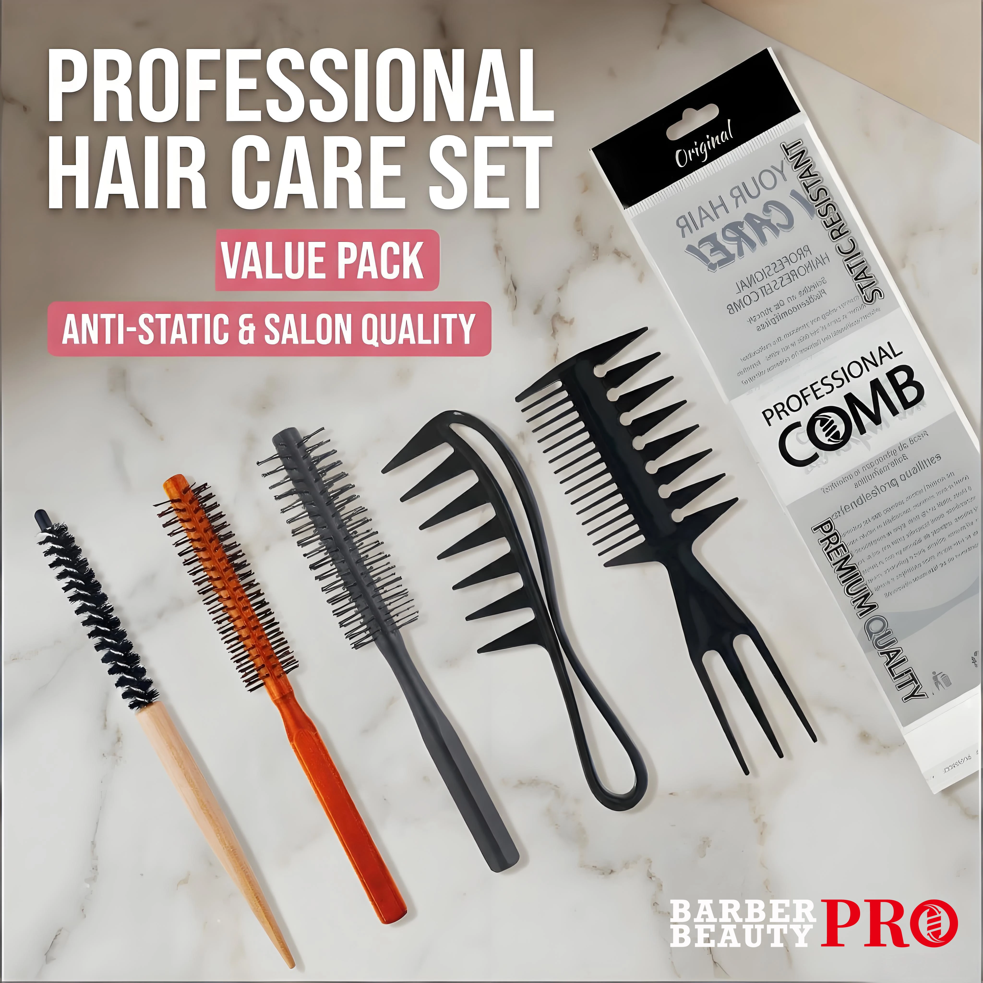 3Pcs 작은 원형 헤어 브러시 세트 휴대용 헤어 스타일링 브러시 여성 남성 어..