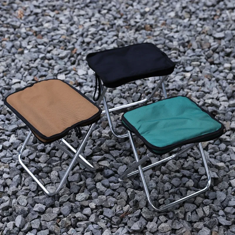 Chaise de pêche pliante aluminium avec sac - Siège portable léger camping pêche plage BBQ
