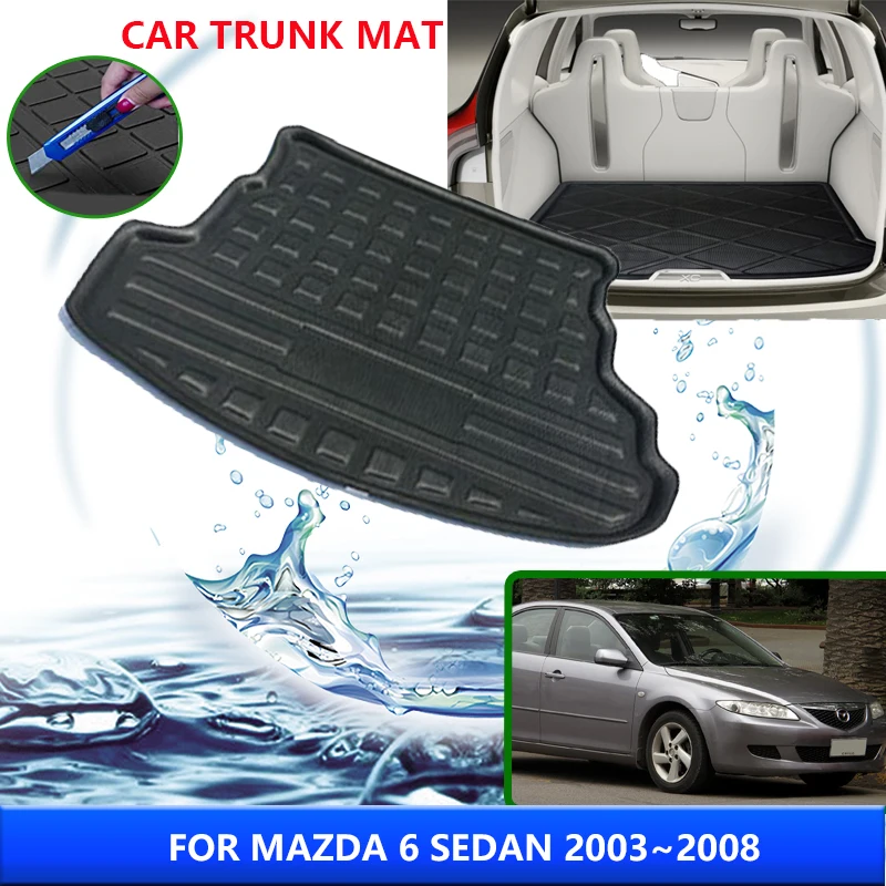 

Car Trunk Mat For Mazda 6 Mazda6 2005 Sedan 2003~2008 2006 2007 High Temperature Resistant Storage Mat Auto Interior Accessories