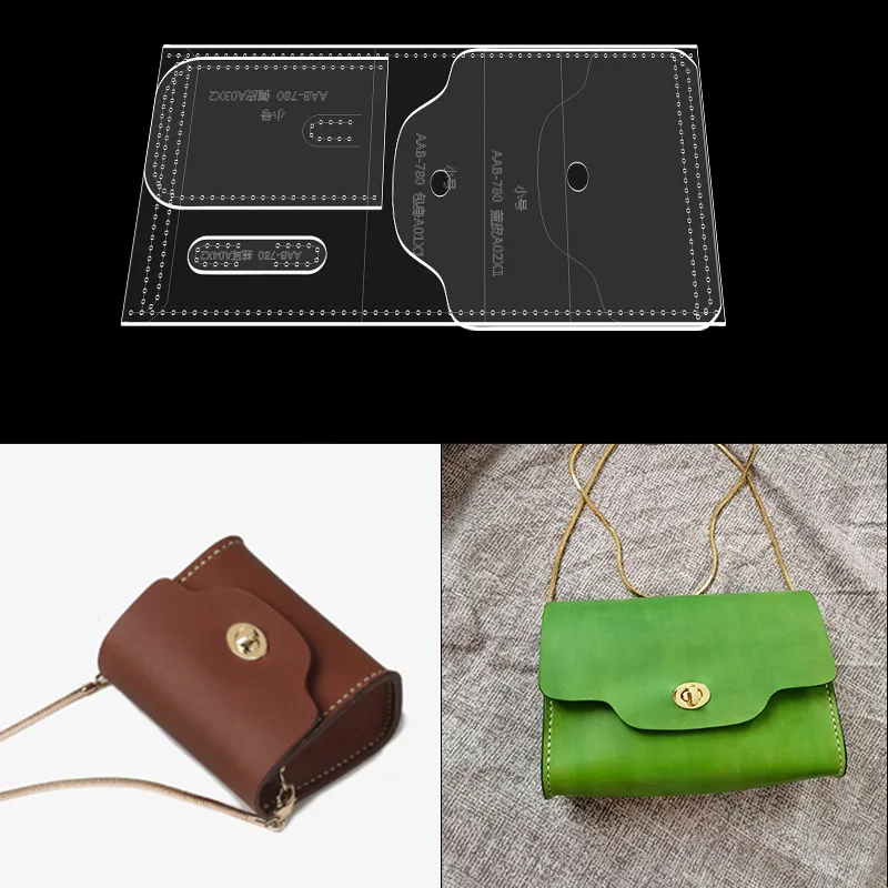 1Set Leather Bag Pattern Making Acrylic Templates For Card Holder Coin Purse