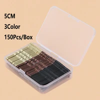 50-150 pièces 5cm vague épingle à cheveux alliage or noir épingles à cheveux Simple pince à cheveux Barrette pour mariage mariée femmes filles coiffures outil 1