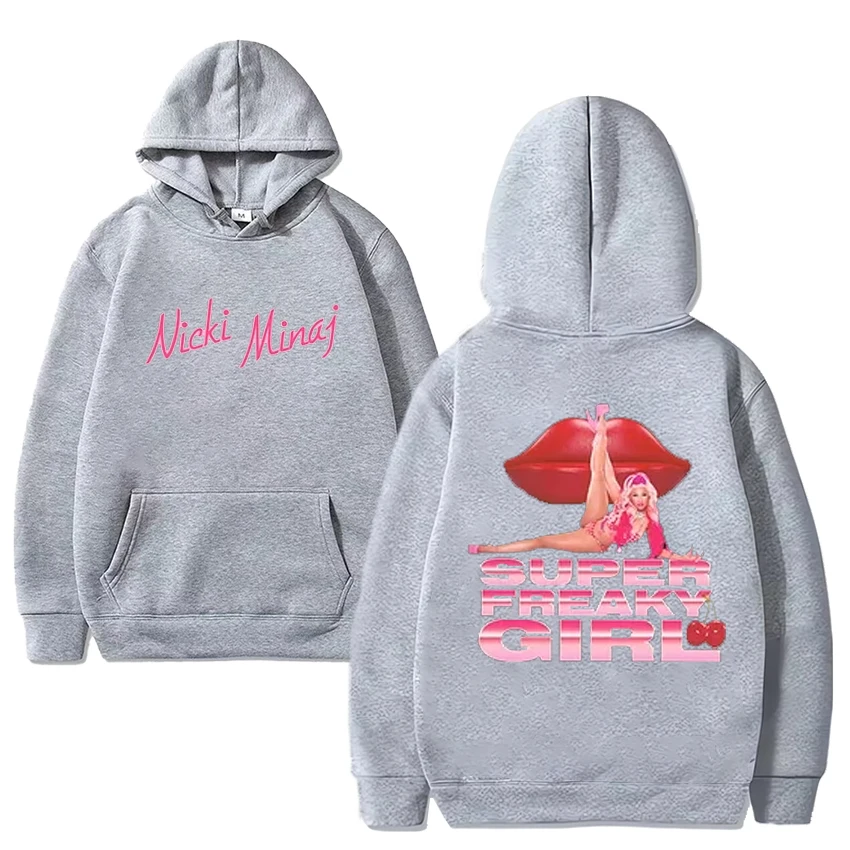 Rapper Nicki Minaj Super Freaky Girl  Hoodies New Logo Women Men Casual Fashion Fleece Long sleeve Sweatshirts Unisex pullovers