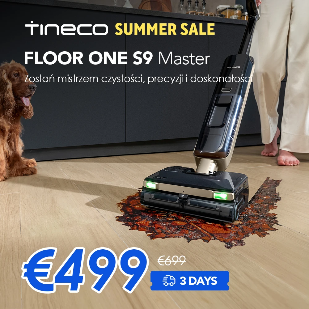 Odkurzacz do podłóg Tineco Floor ONE S9 Master z EU za $594.84 / ~2231zł Odkurzacz do podłóg Tineco Floor ONE S9 Master z EU za $594.84 / ~2231zł