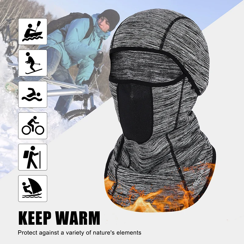 WEST BIKING Thermal Winter Balaclava Cycling Full Face Mask Warm Outdoor Sports Motorcycle Ski Mask Fleece Scarf Cap Bandana