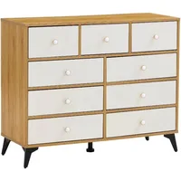 CABINET WOOD MDF BOARDS, 9 Drawers Dresser, WOOD COLOUR 1