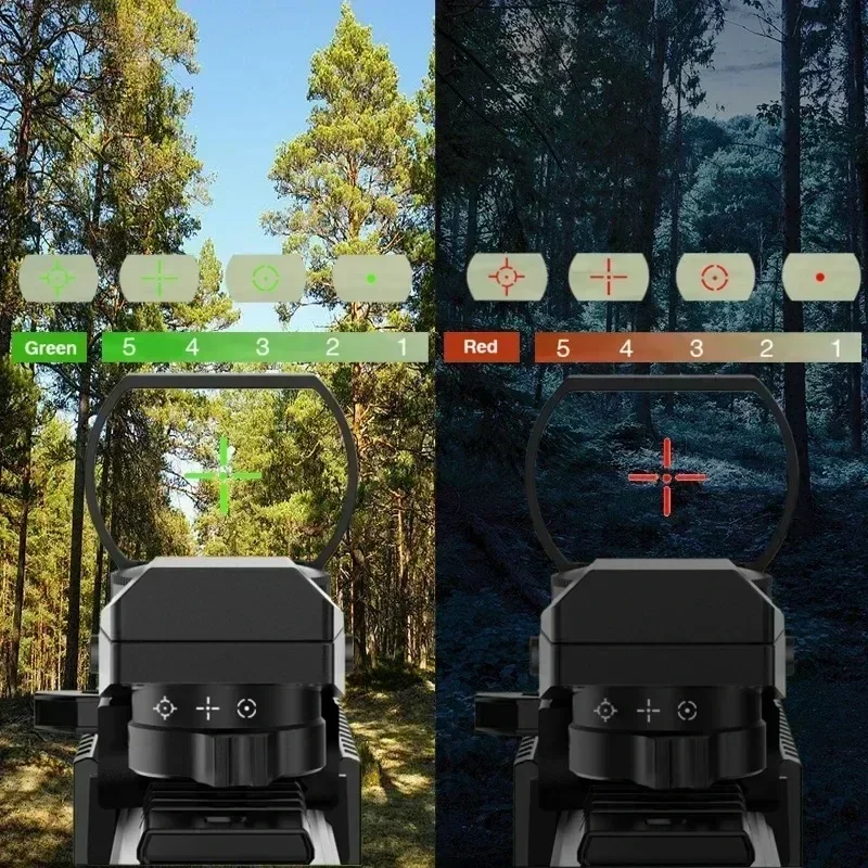 1X40 HD101 Red Dot Sight Hunting Collection Optics Reflex Holographic Scope 4 Reticle Red/Green Collimator Airsoft Accessories 4