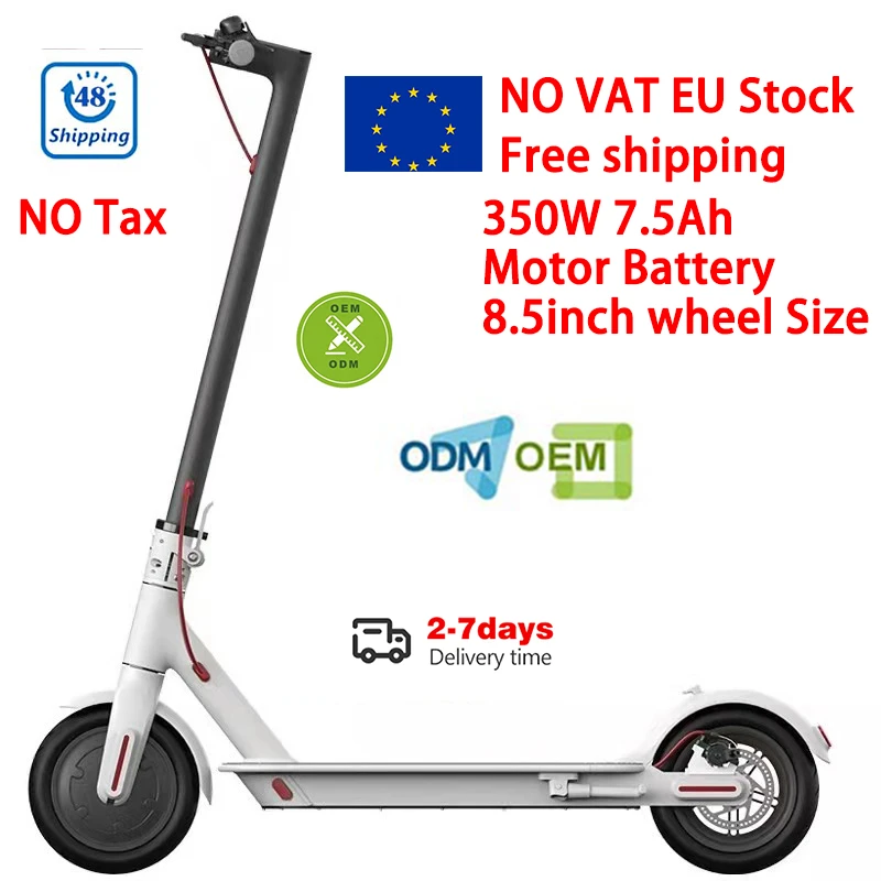 Free Shipping Eu Stock Hot Selling E Scooters 8.5inch 350w 7.5ah T4 Electric Scooter For Adults