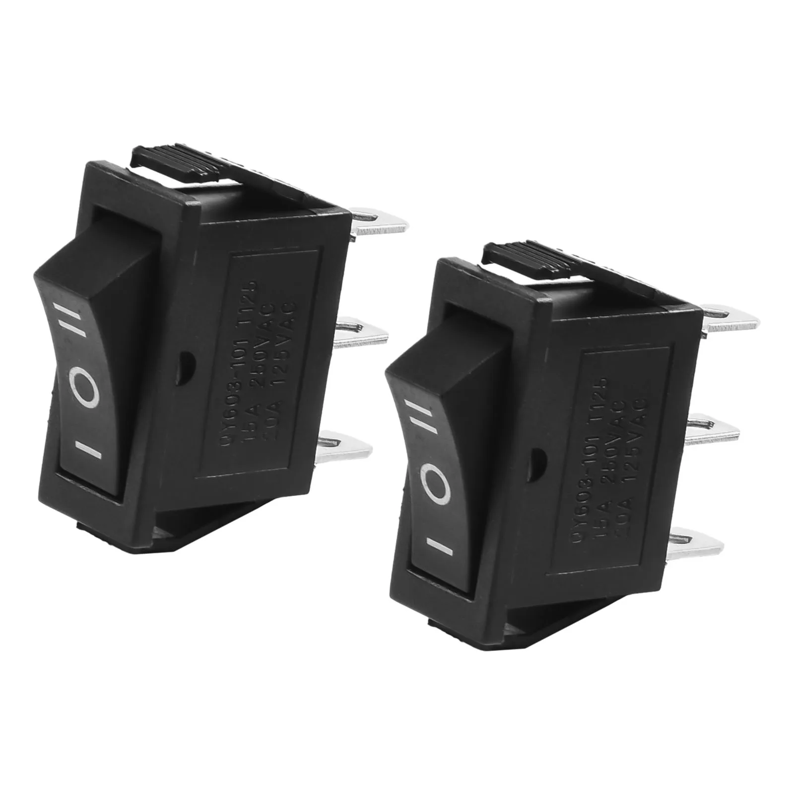 

Durable and Reliable OnOffOn Rectangle Rocker Switch Perfect for Automotive Marine and Hobbyist Black 3 Position Pack of 2