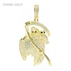 10Pcs Gold Color Death Invisible Setting Metal Cubic Zirconia Jewelry Copper Wholesale Pendant PM53084 4