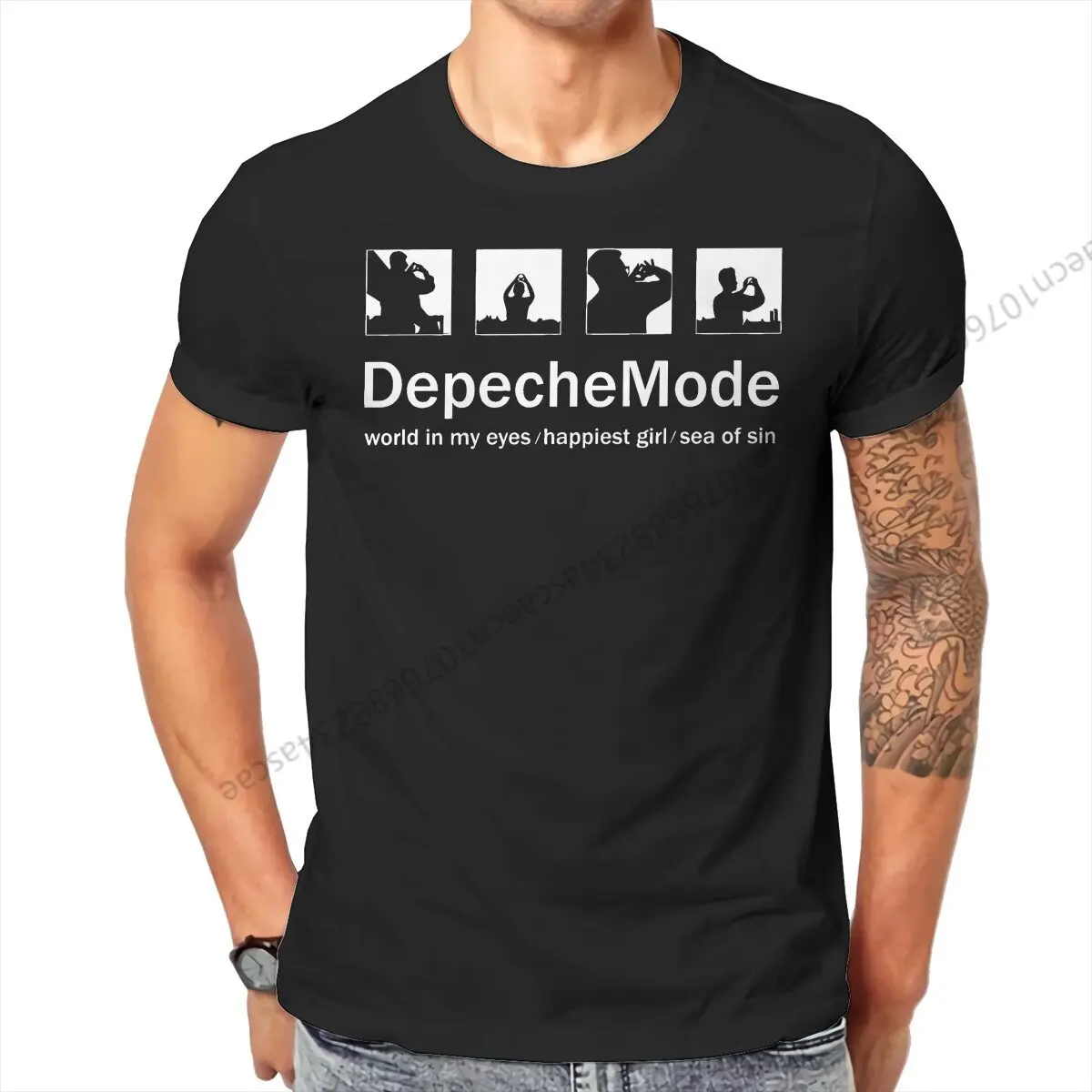 

Мужская футболка с рисунком Depeche Cool Mode World in My Eyes, Винтажная летняя хлопковая одежда