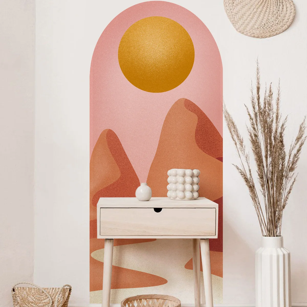 

Mountain Arch Door Self Adhesive Wall Sticker for Living Room and Bedroom Decoration
