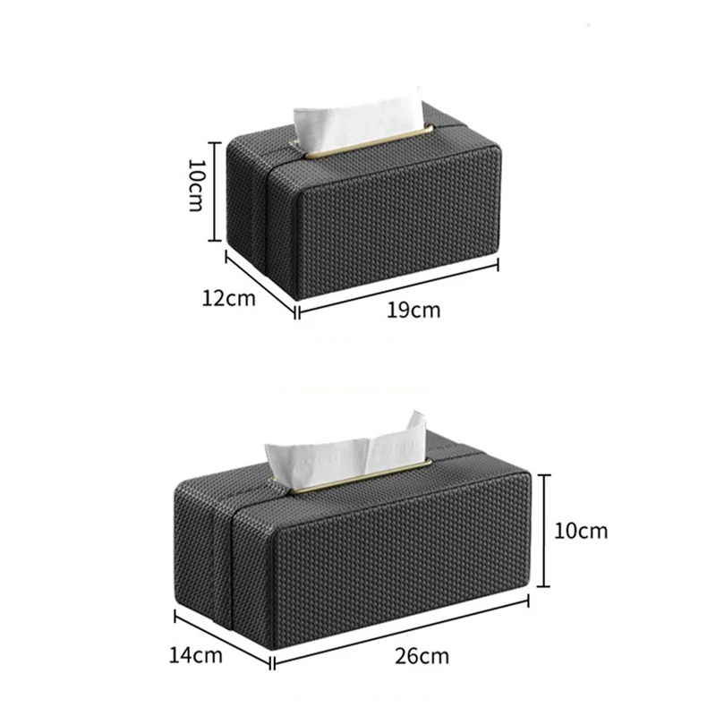 High-end Fashion Vine Woven Tissue Box For Office Car Living Room Napkin Facial Tissues Holder Dispenser Decorative Container 6
