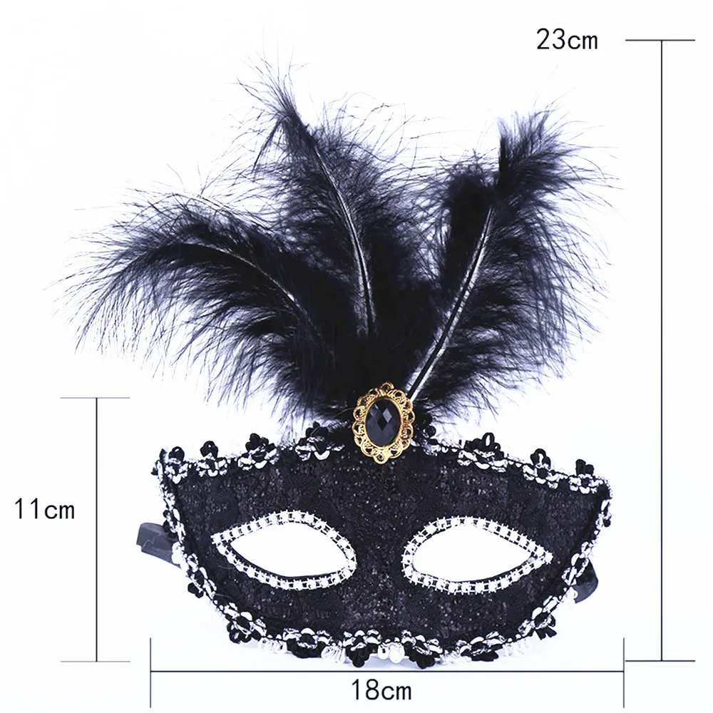 Women Masquerade Mask Party Mask Women Masquerade Luxury Peacock Feathers Mask