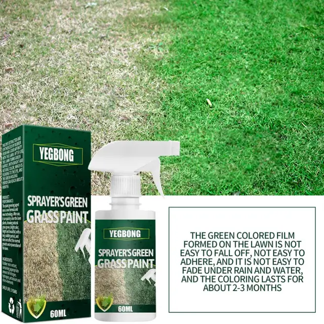 Karbantartási Ügynök Gyors Szárítás 60 Ml-Es Pázsit Színes Természetes Szagtalan Gyepfesték Permetező Foltfesték Nyomtatottan Viselve - Image 6