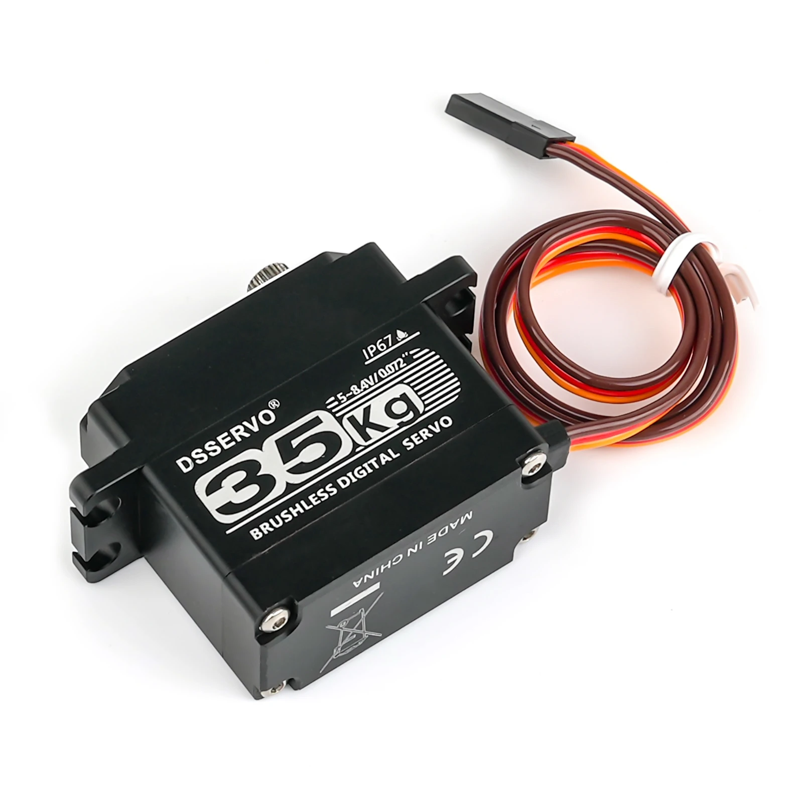 DSSERVO Digital Servo 7.4V High Speed Brushless Motor Servo 35kg 180/270/360 IP67 All Metal for 1:8 1:10 1:12 RC Car Robot