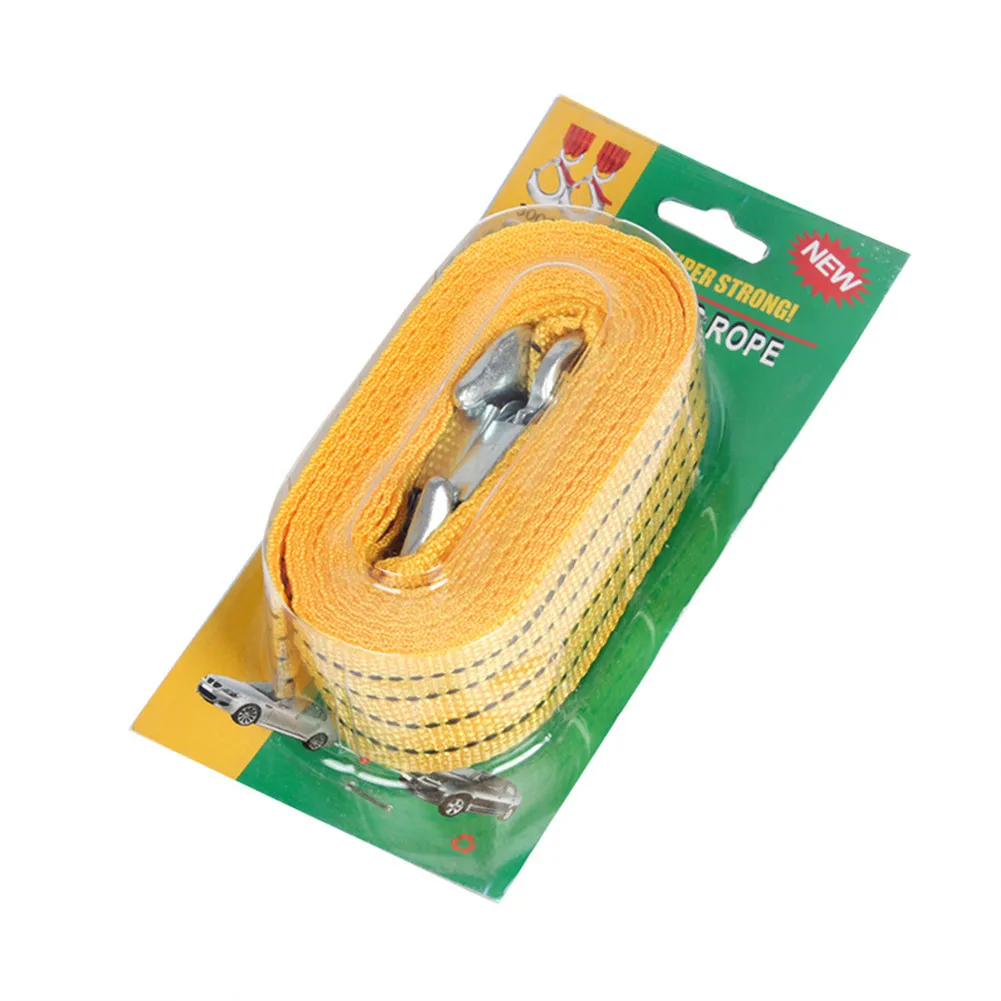 

Vehicle Tow Rope High Quality 3 Ton Car Tow Cable 4M Heavy Duty Towing Pull Rope Strap with Forged Hooks for Road For Recovery