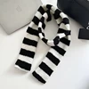 Women Colorful Lambswool Striped Scarf Y2K Cute Winter Plush Warm Necklace Japanese Couple Thickened Wrap Children's Scarf 1