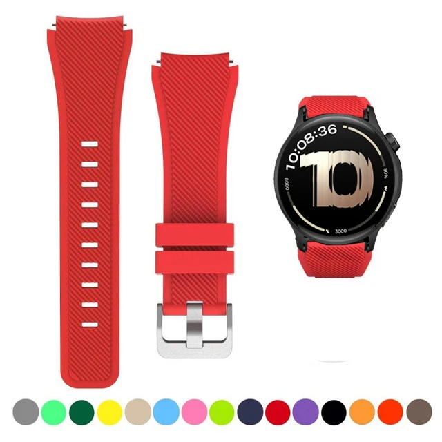 Sport Silicone Bracelet 22mm Watch Strap - Universal Smartwatch Accessory