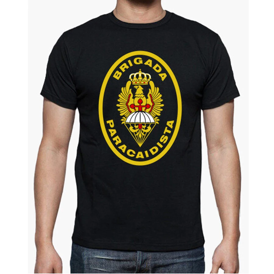 

Spanish Bripac Paratrooper Badge T-Shirt. Summer Cotton Short Sleeve O-Neck Mens T Shirt New S-3XL