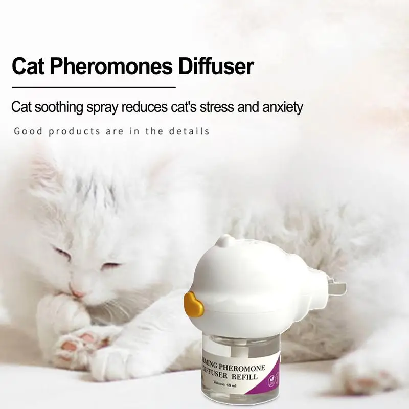 Cat Pheromones Calming Diffuser Cat Pheromone Plug-In Relaxants Start Kit 30-Day Refill Calming Spray For Calm Relaxing Home cat pheromone diffuser