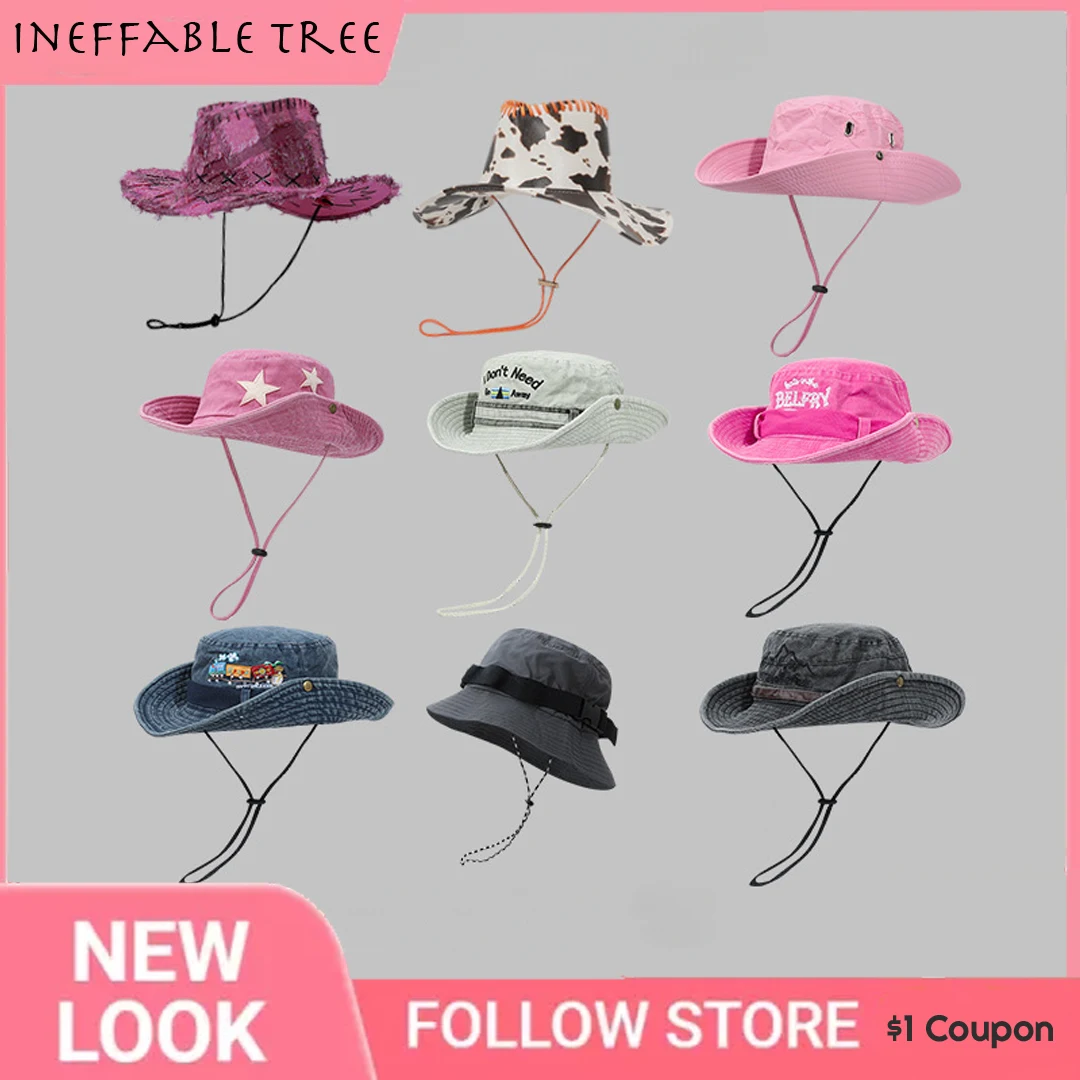 Y2K Cappelli Da Pescatore Per Uomo Donna Spiaggia Anti-Sole Panama Outdoor Alpinismo Cappello Da Pescatore Da Viaggio Stampa Retrò Summer Sun Bob Gorr