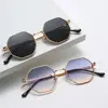 Square Sunglasses Polygon Sun Glasses Small Frame Metal Sunglasses UV Protection Shades Fashion Sunglasses for Men/Women 1