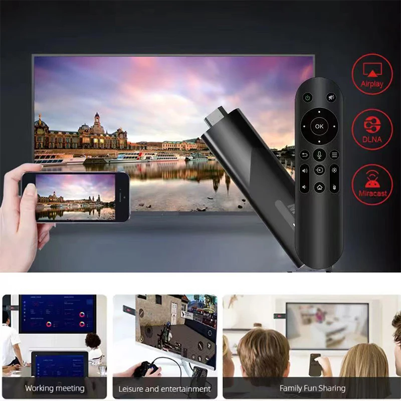 TV Stick M98 Y10 Smart TV Stick Android 13 BT 5.0 ATV Allwinner H618 2.4G 5G Dual Wifi HDR10 6K Media Player TV Box