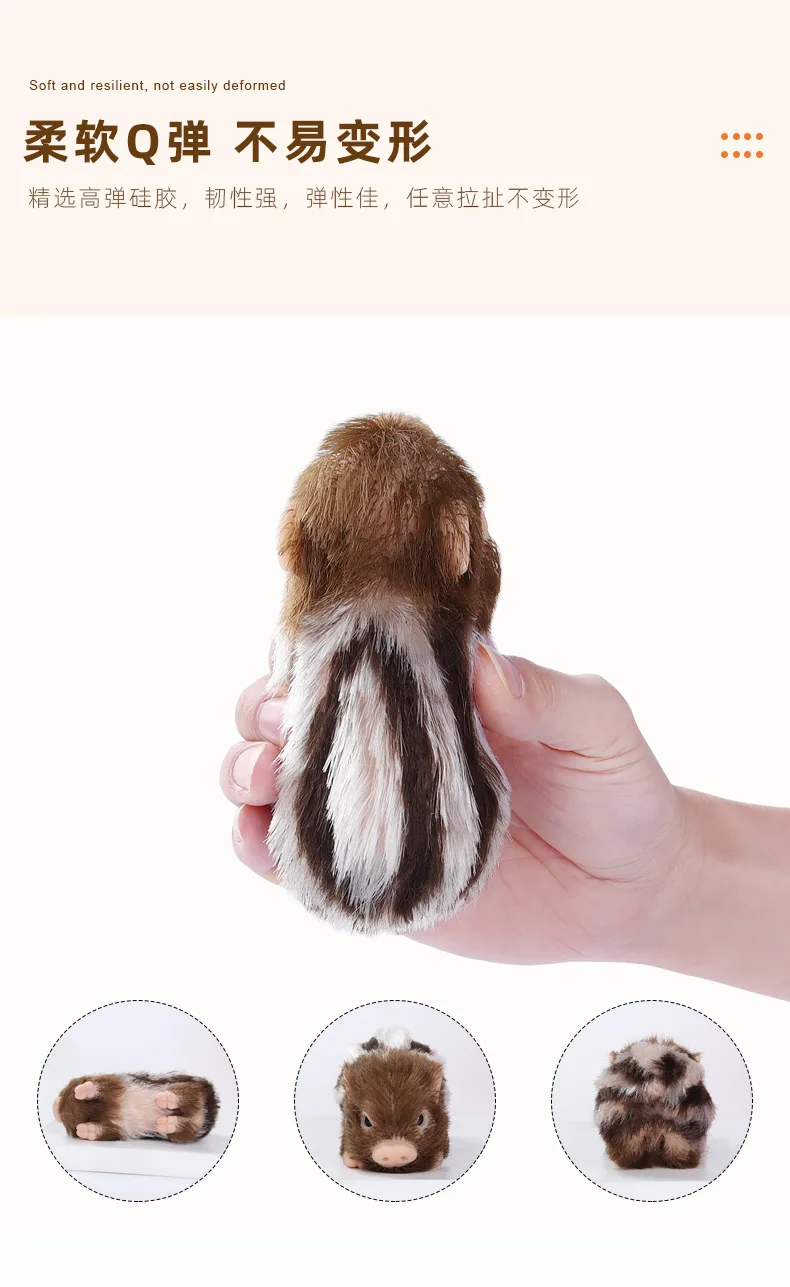 New Striped Pattern Silicone Small Boar Reborn Doll Toy Kids Interactive Educational Decompression Lifelike Cute Piggy Pet Toy