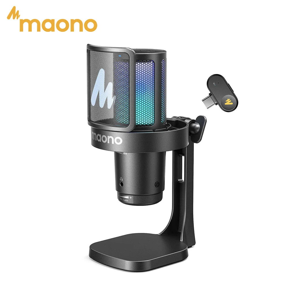 MAONO DGM20W 마이크 ? 유선/무선 겸용 게이밍 마이크 | USB 콘덴..