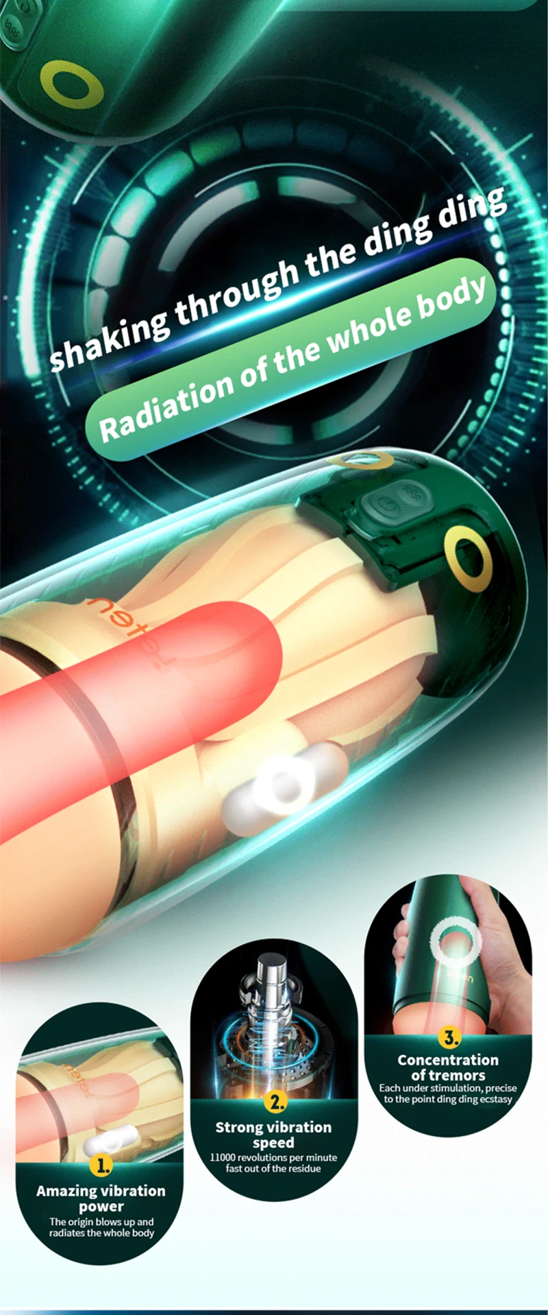 Leten Vibrator Masturbator Cup For Men With App And Vacuum Mode_voghion.com