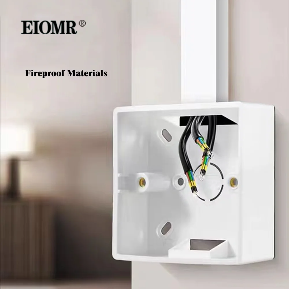 Socket Switch Box External Mounting Box 86mm*86mm*35mm for EU UK Standard Switch Socket For Wall Surface