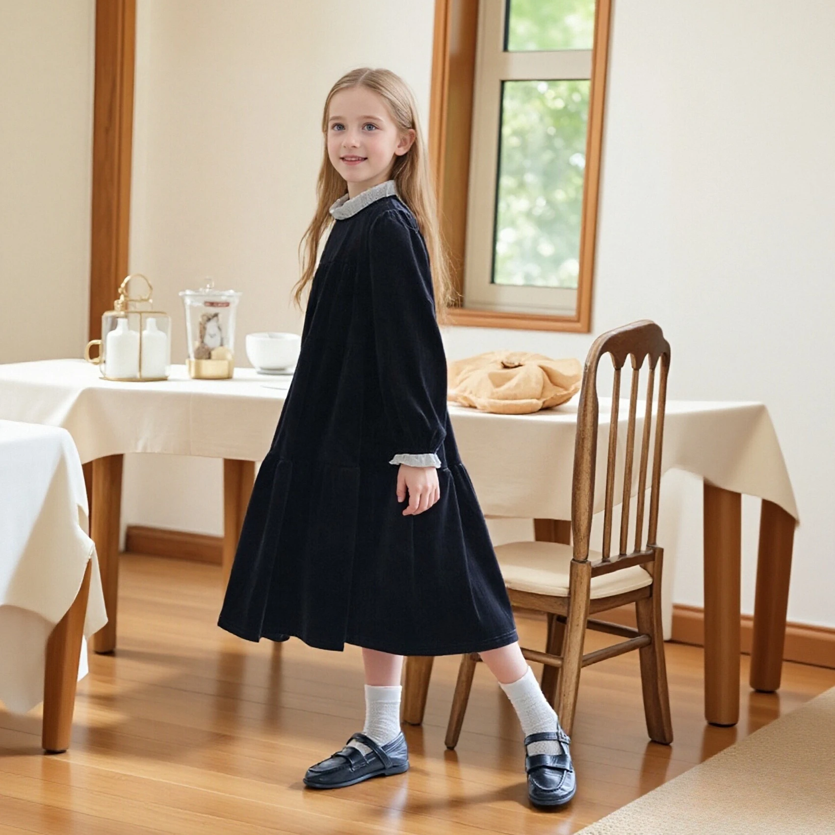 Abito da bambina a maniche lunghe, in velluto, a linea, da principessa, con fascia per autunno, inverno, matrimonio, festa, abito da sera, marrone, 12-18 Mesi Abito da bambina a maniche lunghe, in velluto, a linea, da principessa, con fascia per autunno, inverno, matrimonio, festa, abito da sera, marrone, 12-18 Mesi