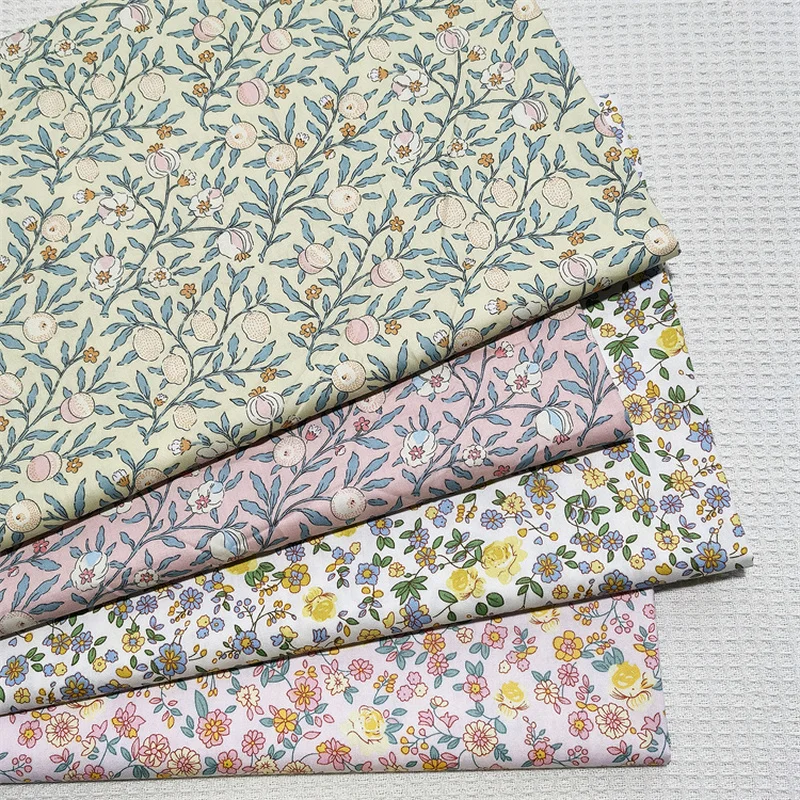 160x50cmPastoralFloralFruitCottonTwillSewingFabricMaking