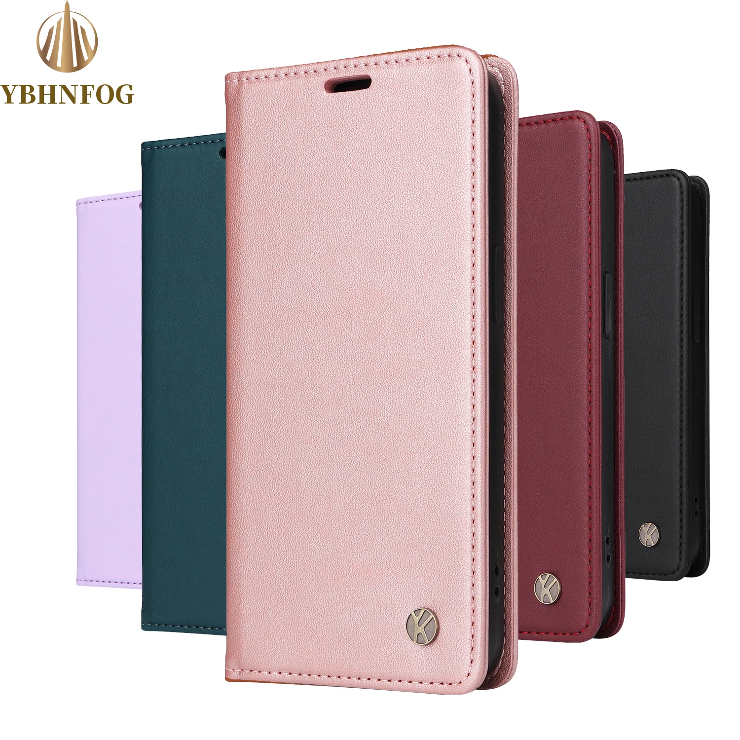 Luxury Leather Flip Phone Case with Wallet Cover Design