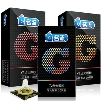 50pcs Large Particle G-spot Stimulation Condom Super Tight Delay Penis Sleeves for Man Double Lubrication Adult Sexual Products 1