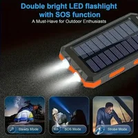 4-in-1 Solar Power Bank 10000mAh - Portable Charger+Flashlight for Outdoor Camping - Image 4