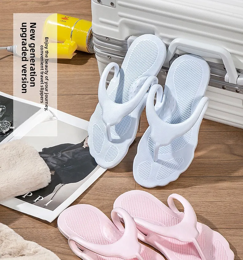 Description Picture 2 of itemTravel Foldable Slippers Portable Female Shower Bathroom Non-slip Swimming Men's Business Trip Non-essential Supplies
