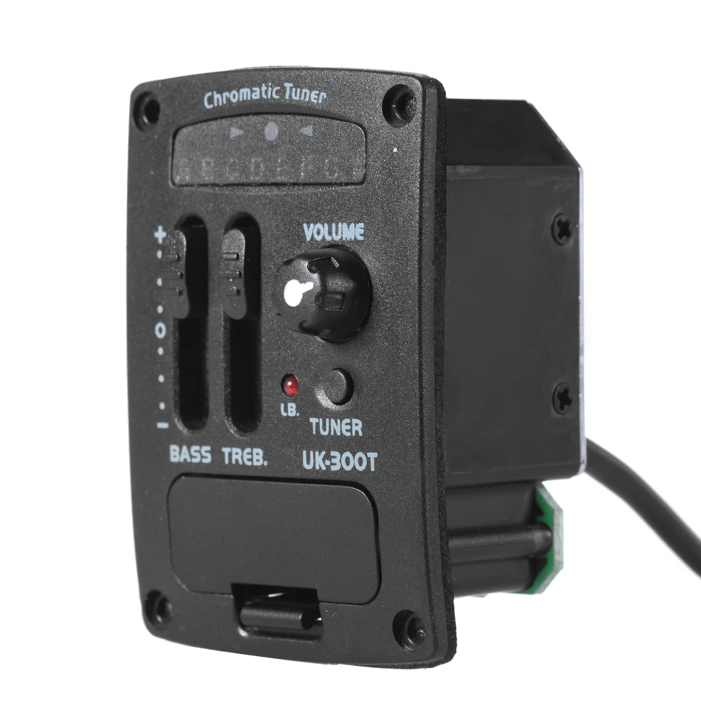 

UK-300T Ukulele Pickup Ukelele Piezo Pickup Preamp 2-Band EQ Equalizer Tuner System Guitar Parts & Accessories