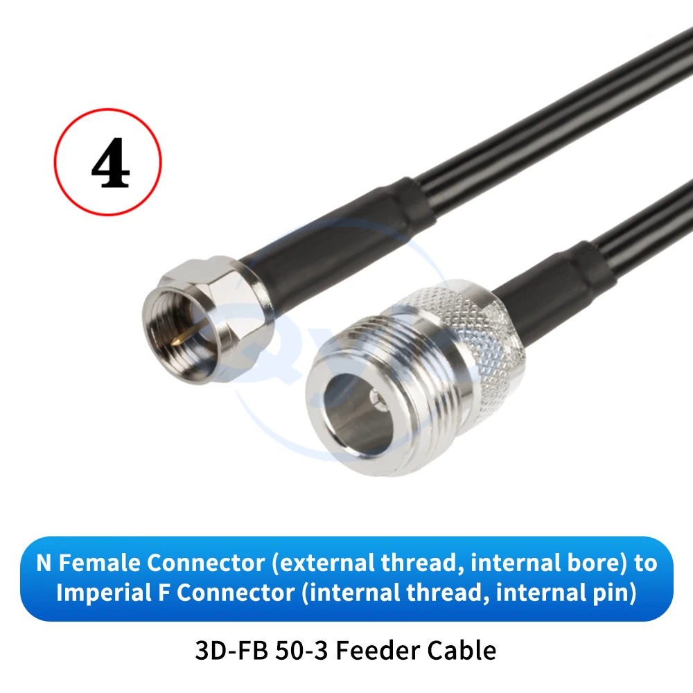 N-zu-F-Adapterkabel, N-Stecker/Buchse auf F-Stecker/Buchse, imperiales Adapterkabel, Verlängerungskabel, HF-Antenne (1 Stück) – Detail 9
