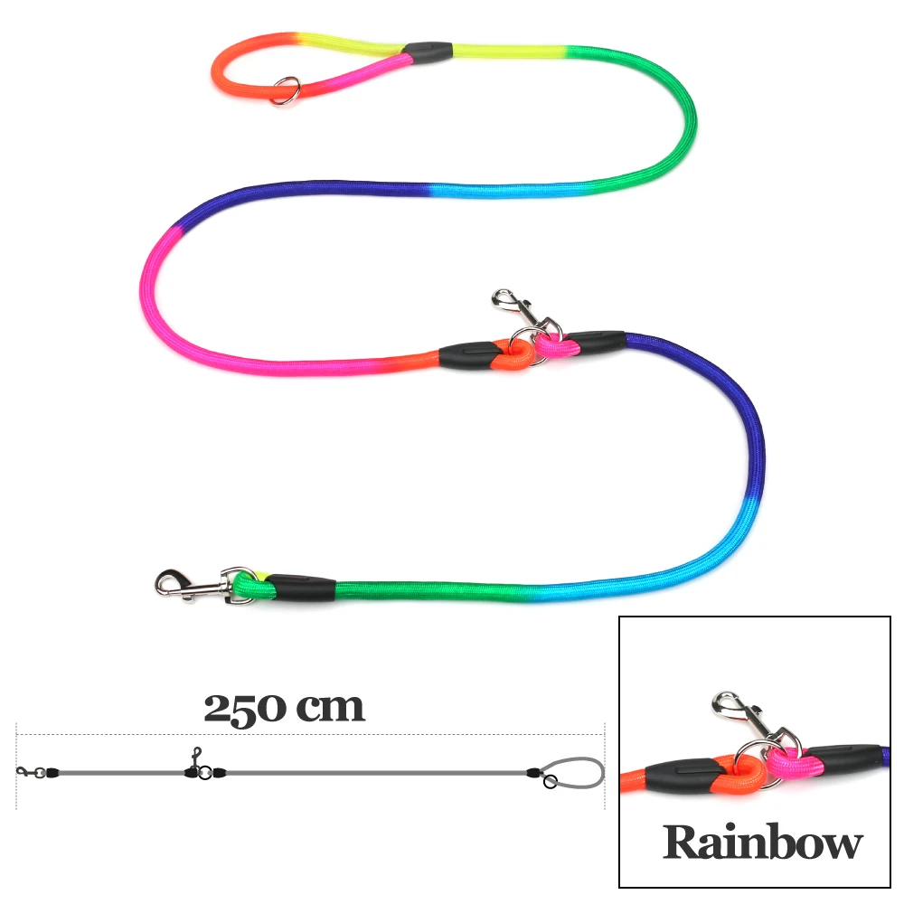 thumbnail image 1 of Correas de nailon para perros, correas de tracción para perros pequeños y grandes, correas de cuerda para correr con manos libres, 1 of 5