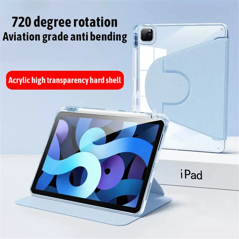 Чехол для iPad Pro 11 360 2021 New iPad 10 поколения, с поворотом на 2022 градусов