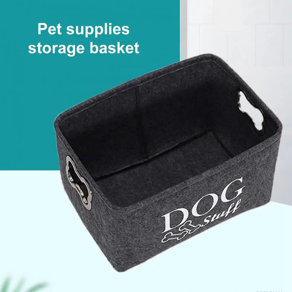Title 6, Pet Toy Basket Pet Storage Box With Handle Conv...