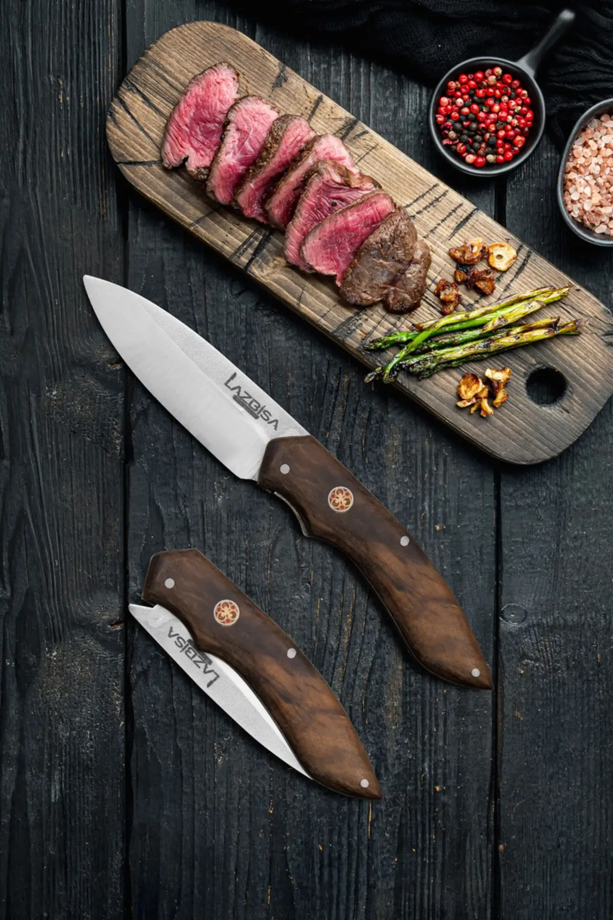 

Kitchen Knife Set Pocket Knife Meat Bread Vegetable Fruit Knife Handmade ( 21.5 Cm )