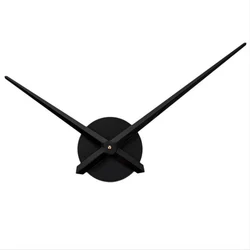 Large Modern 3D Wall Clock DIY Home Decor with Quartz Mechanism (Black)