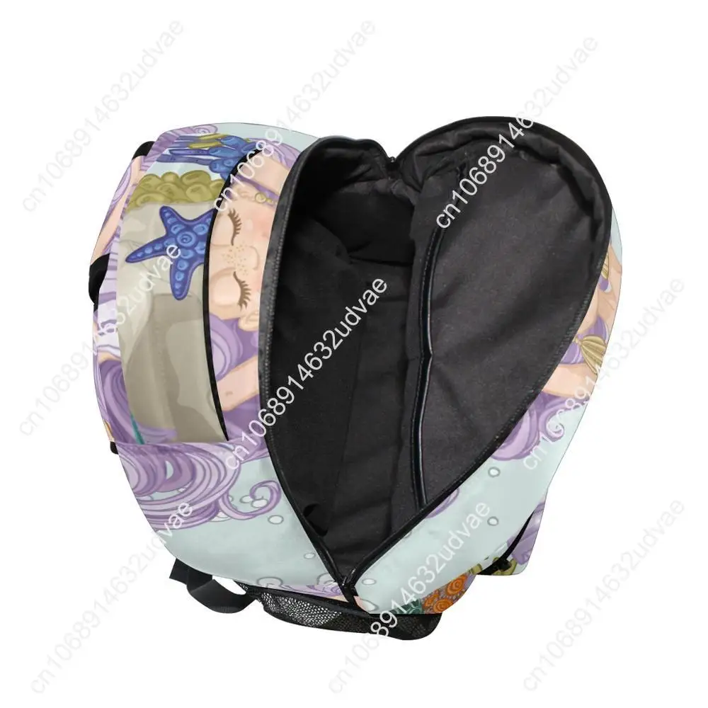 Mermaid Printing Backpack Women Big Capacity Fish Tail Travel Bag Student School Bag For Teenagers Girls Laptop Backpack