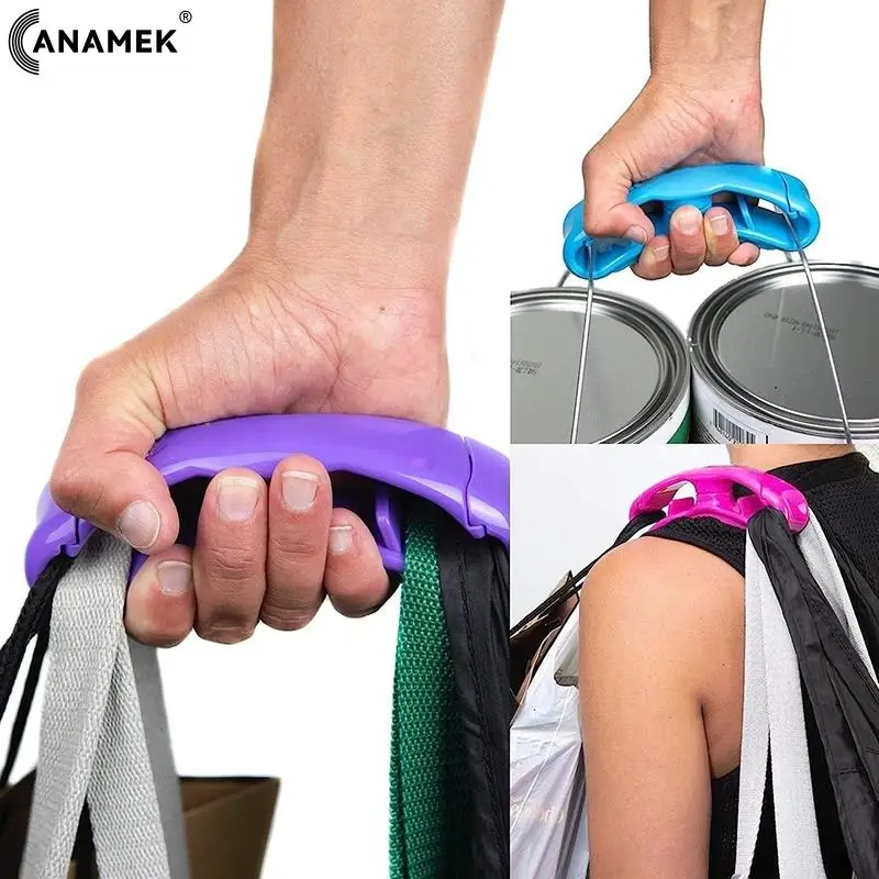 Portable Mention Dish For Shopping Bag To Protect Hands Trip Grocery Bag Holder Clips Handle Carrier Carry Shopping Basket Grip new 6 hooks shopping bag lifting holder carrier for shoulder portable heavy duty lightweight grocery bag holder organizer