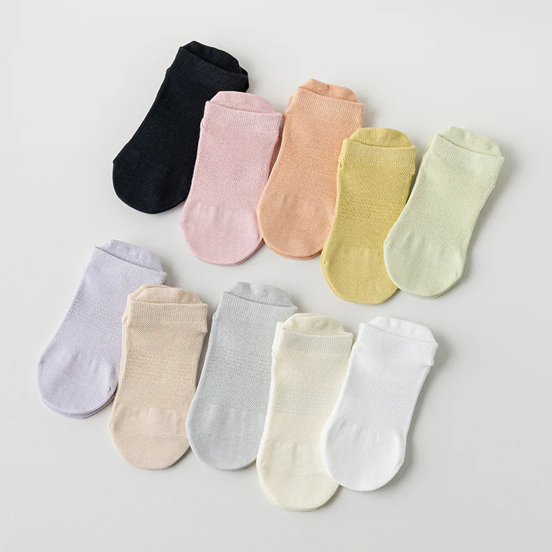 Yoga Socks Mesh Breathable Yoga Socks Women Cotton Low Cut Short Gym Fitness Dance Sports Non-slip Floor Pilates